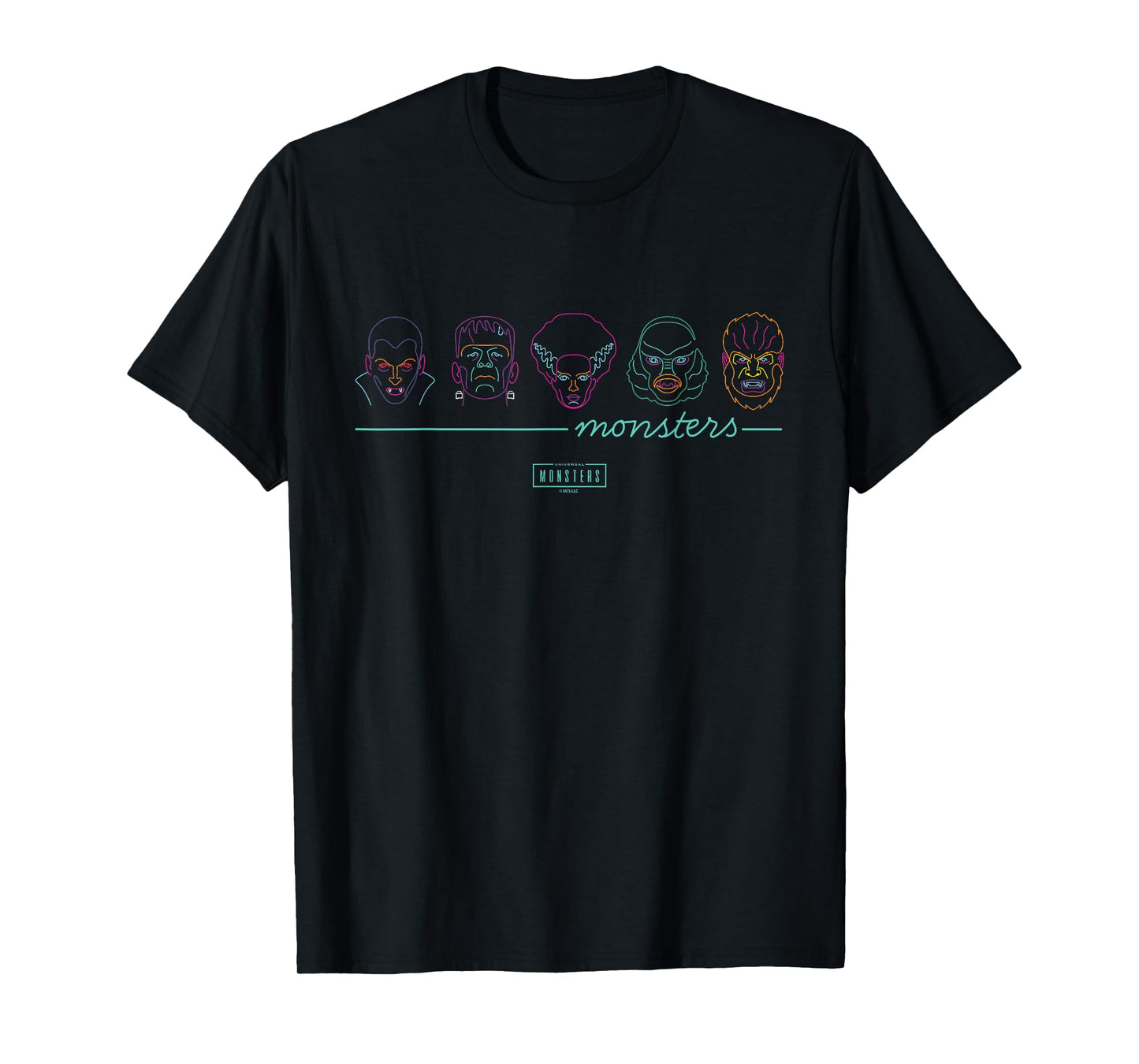 Universal Monsters Neon Lineup T-Shirt