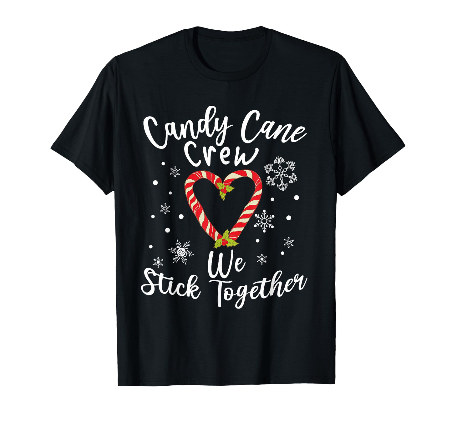 Christmas Candy Cane Crew 2025 Heart for Kids Young Toddlers T-Shirt