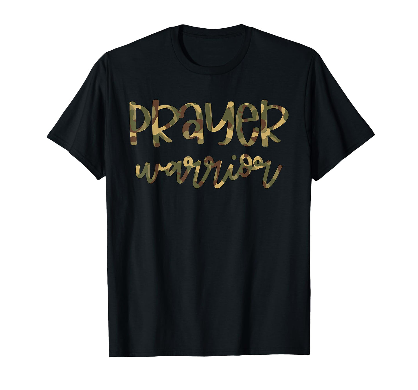 Camo Prayer Warrior Christian Pink Breast Cancer Awareness T-Shirt