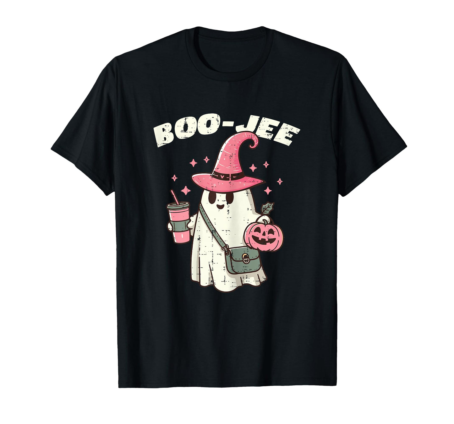 Boo-Jee Ghost Funny Halloween Women Girls Kids Teens T-Shirt