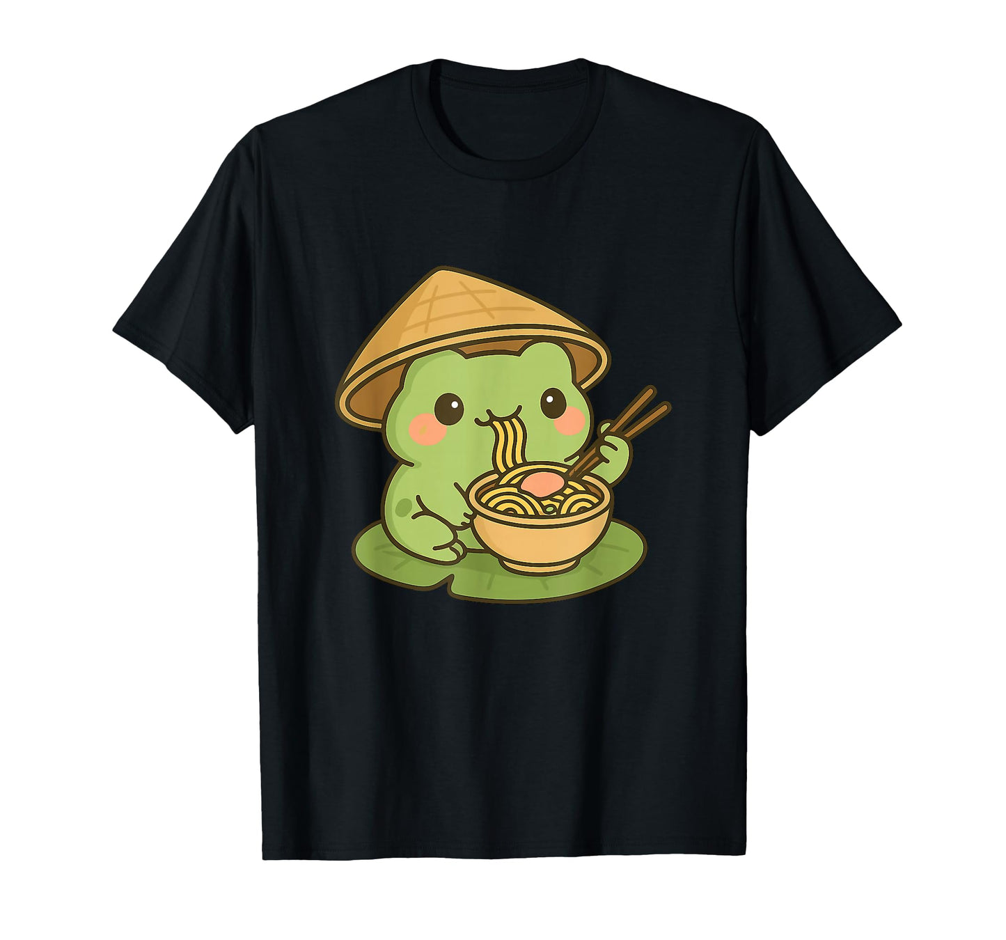 Cute Frog Eating Ramen Anime Japanese Gifts Men Women Kids T-Shirt