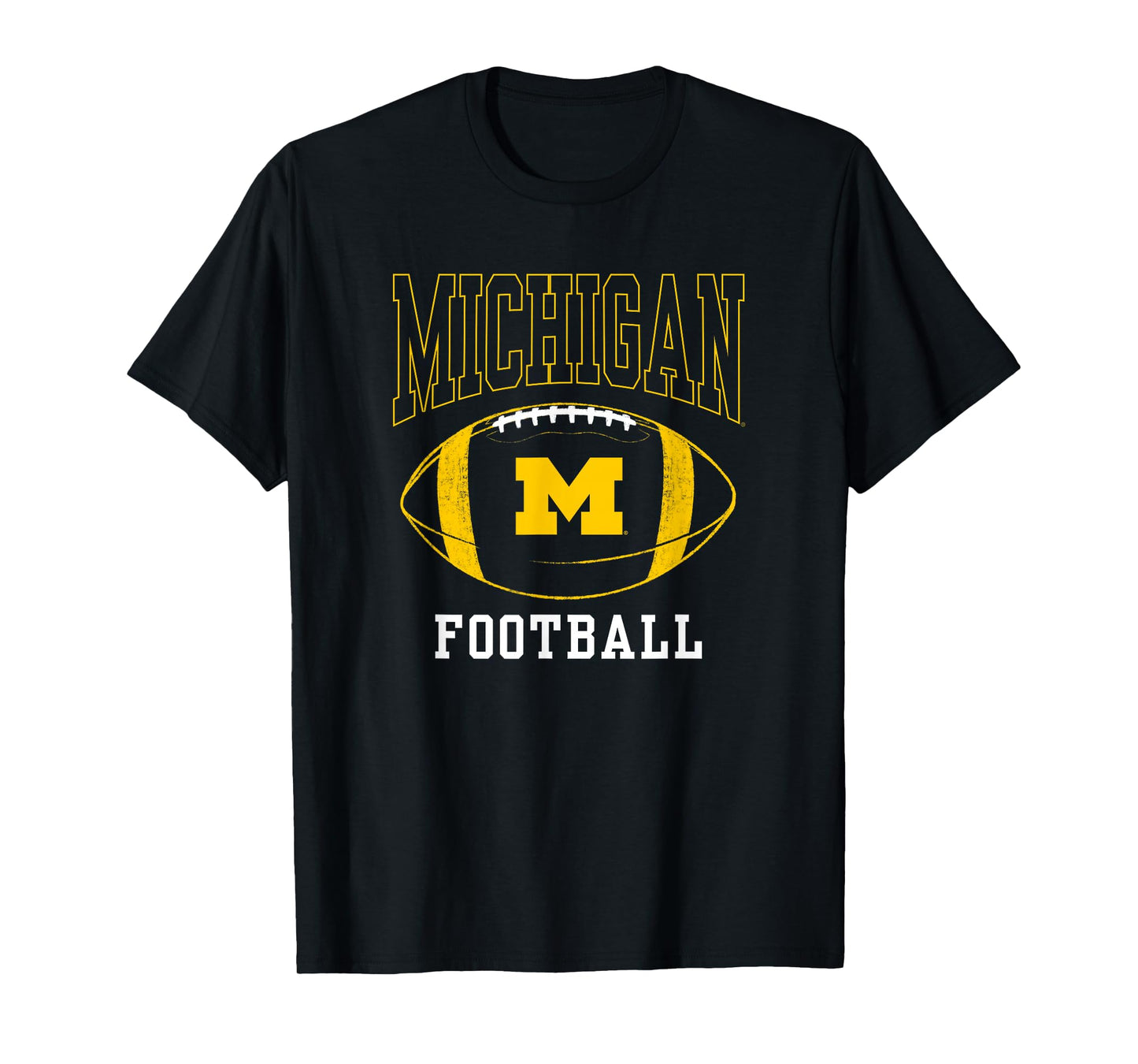 University of Michigan Wolverines U of M Football Ball T-Shirt