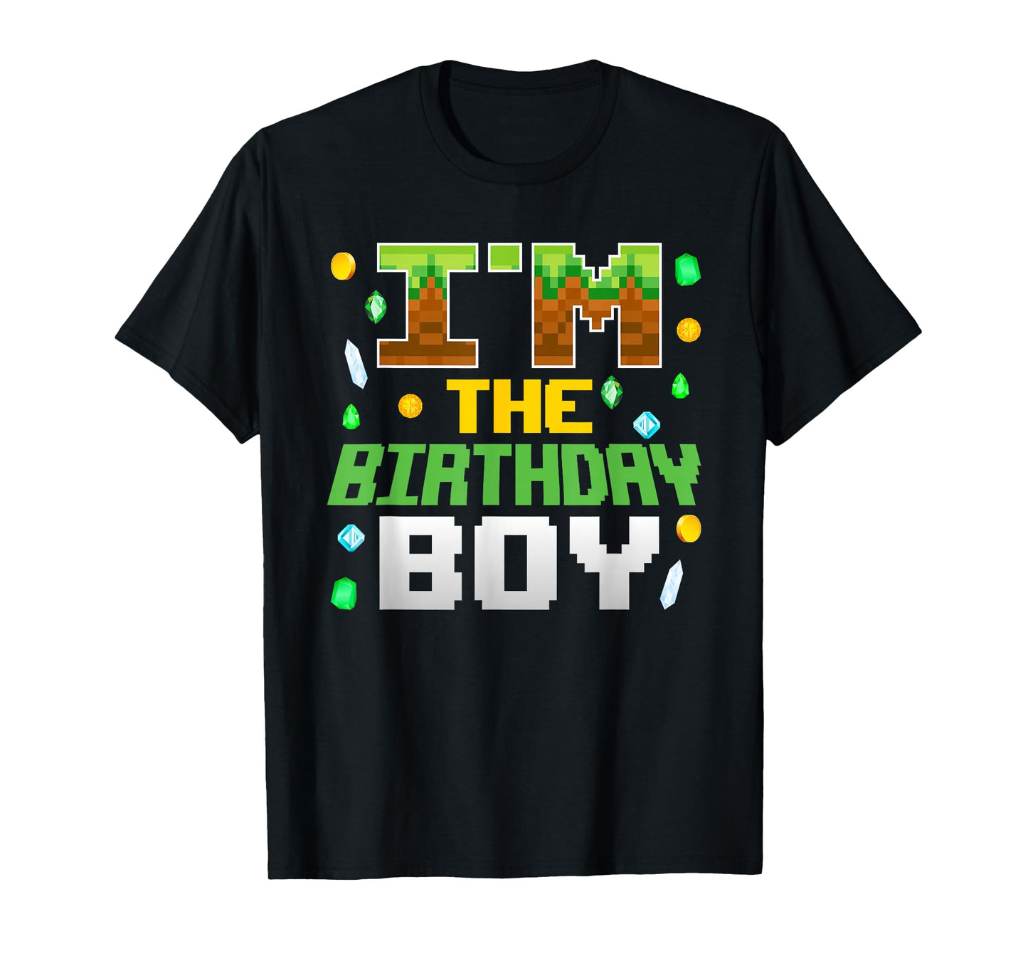 I'm The Birthday Boy Video Gamer Pixel Number Birthday Party T-Shirt