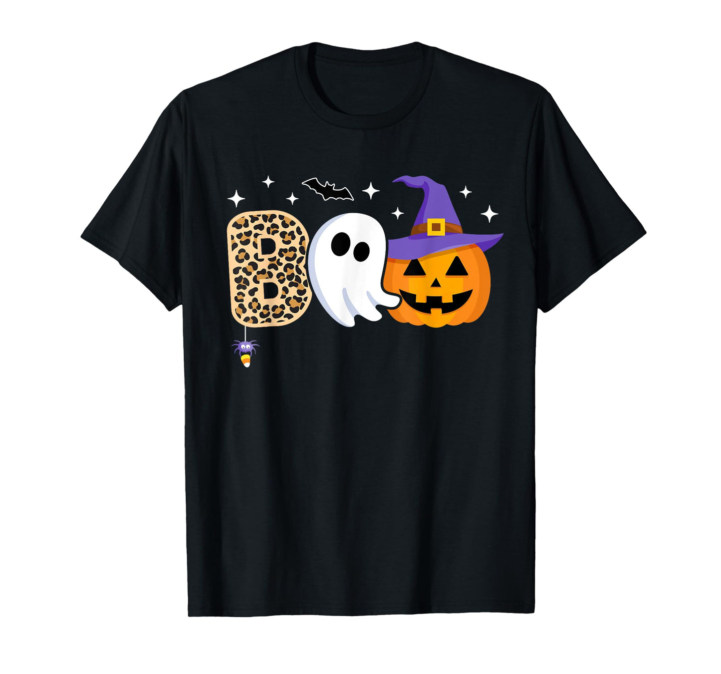 Halloween Boo Spooky Season Ghost Witch Women Toddler Girls T-Shirt