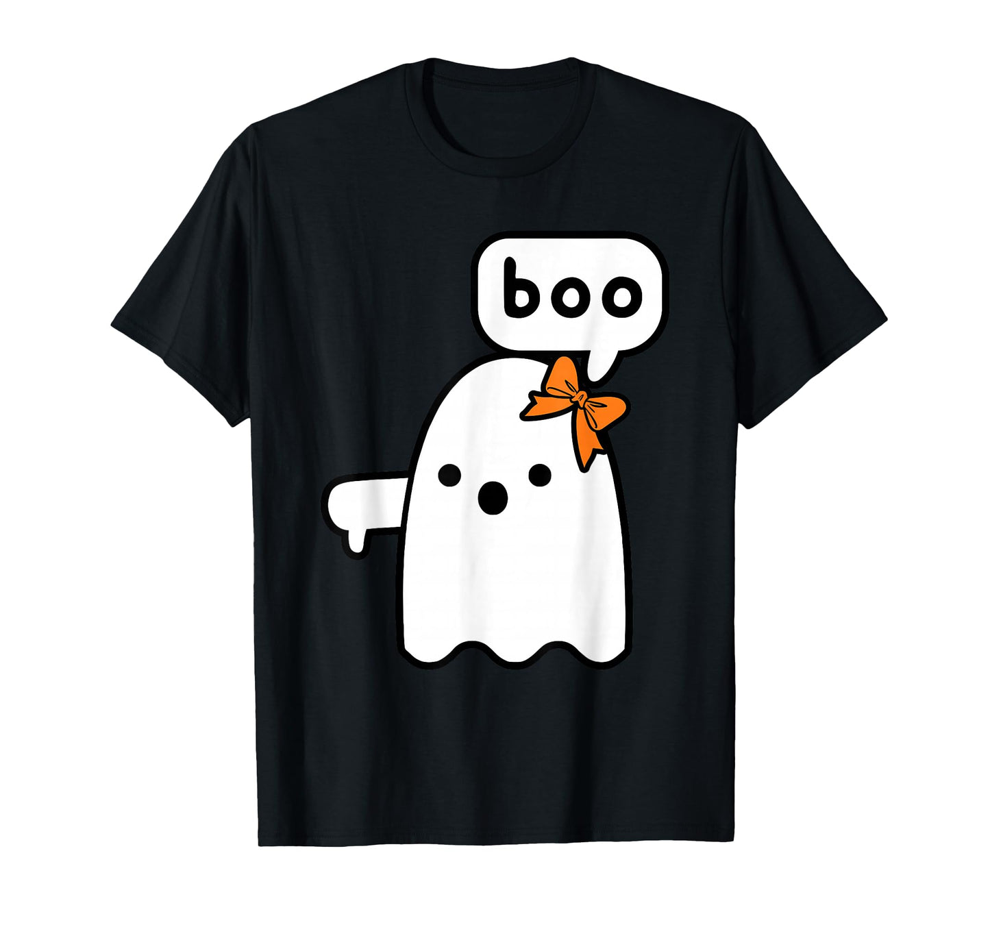Thumbs Down Ghost Screaming Boo Ghost halloween Girls T-Shirt