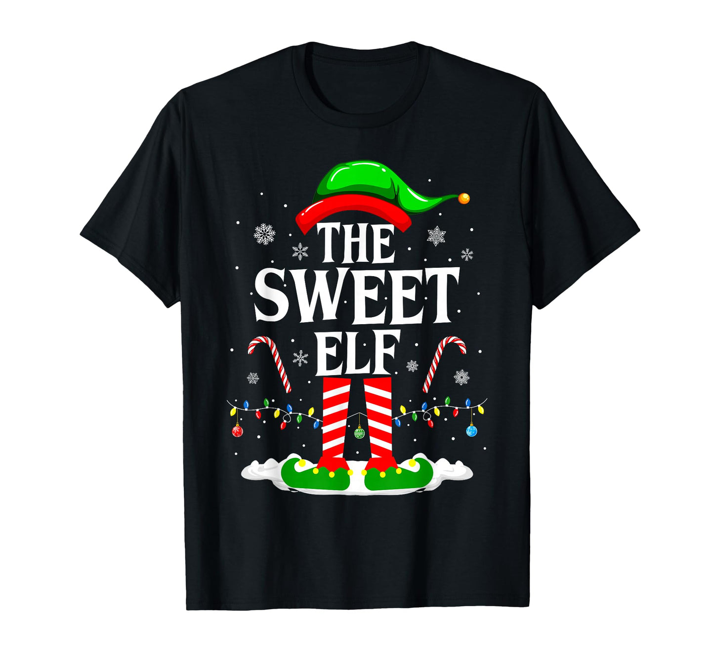 The Sweet Elf Xmas Funny Matching Family Group Christmas T-Shirt