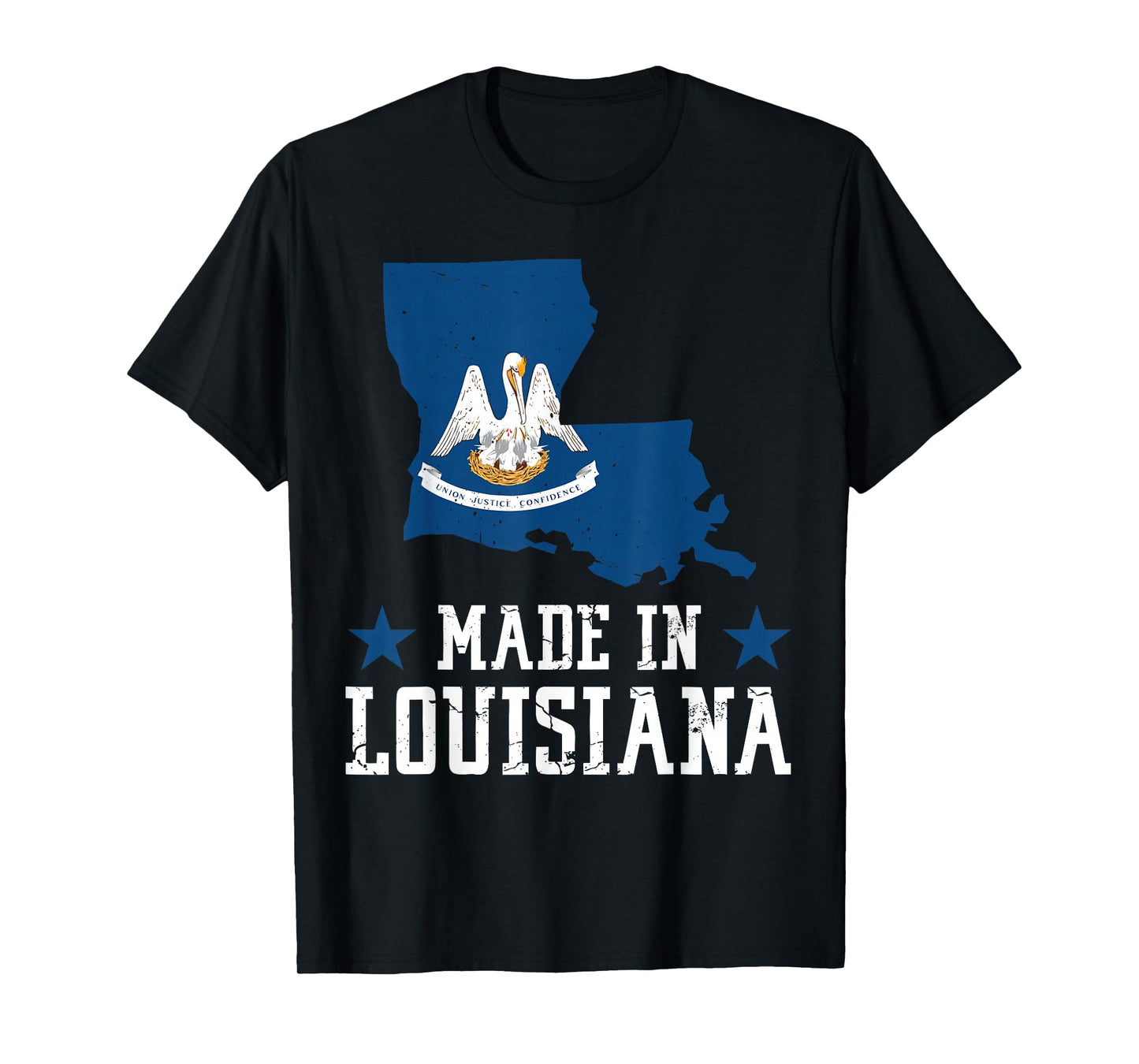 Made in Louisiana - Louisiana Pride US State Louisiana Flag T-Shirt