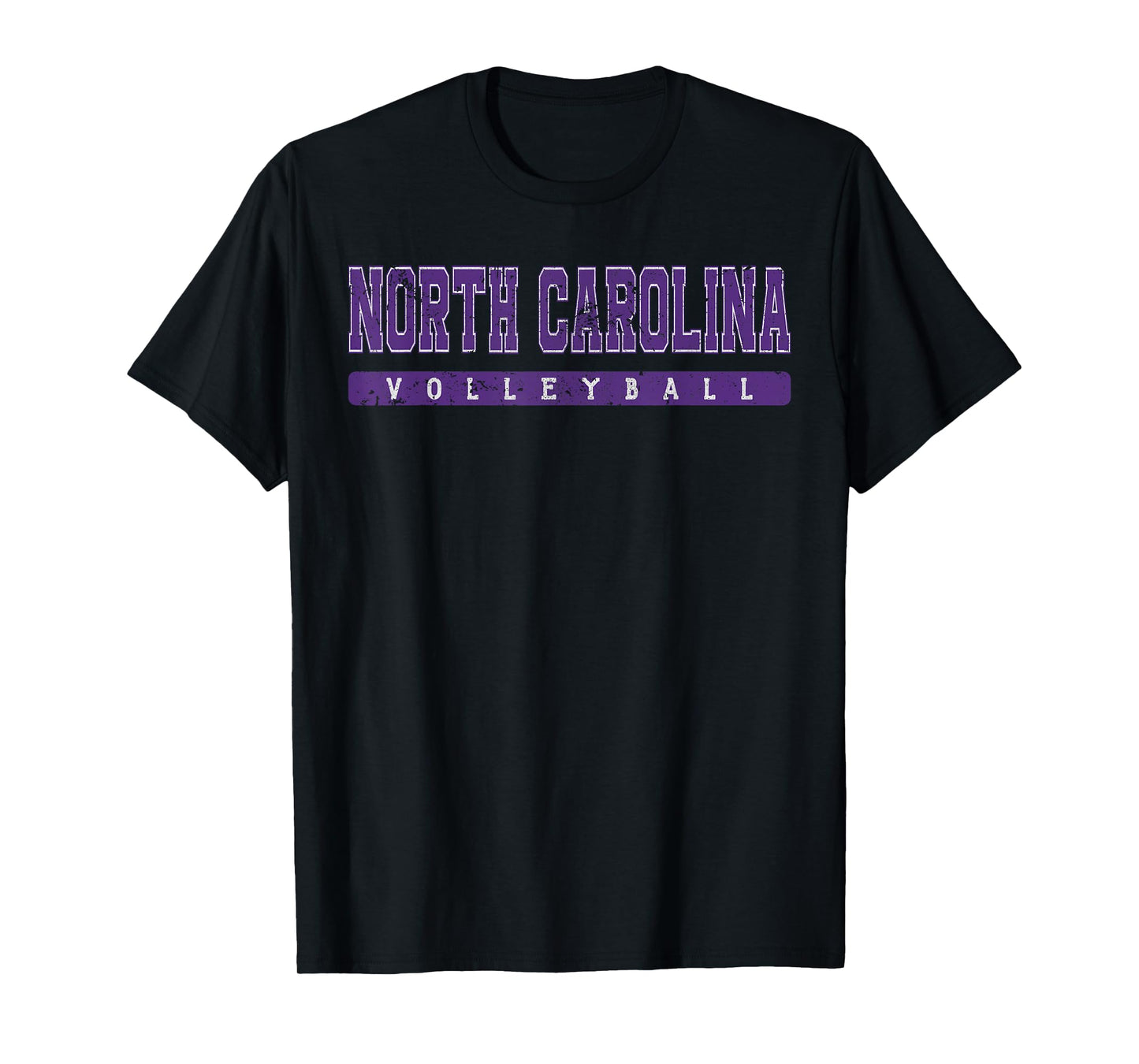 North Carolina Volleyball Purple Vintage Text T-Shirt