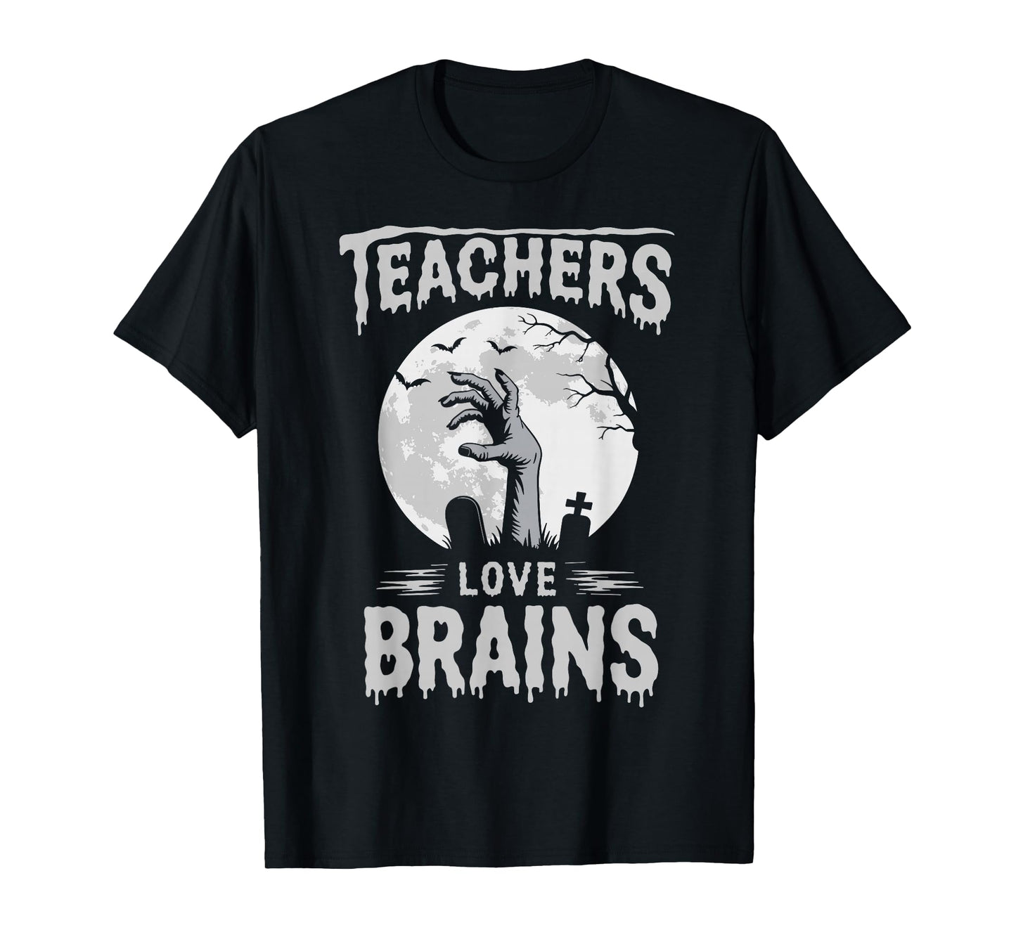 Funny Halloween Teacher Tshirts Zombie Teachers Love Brains T-Shirt