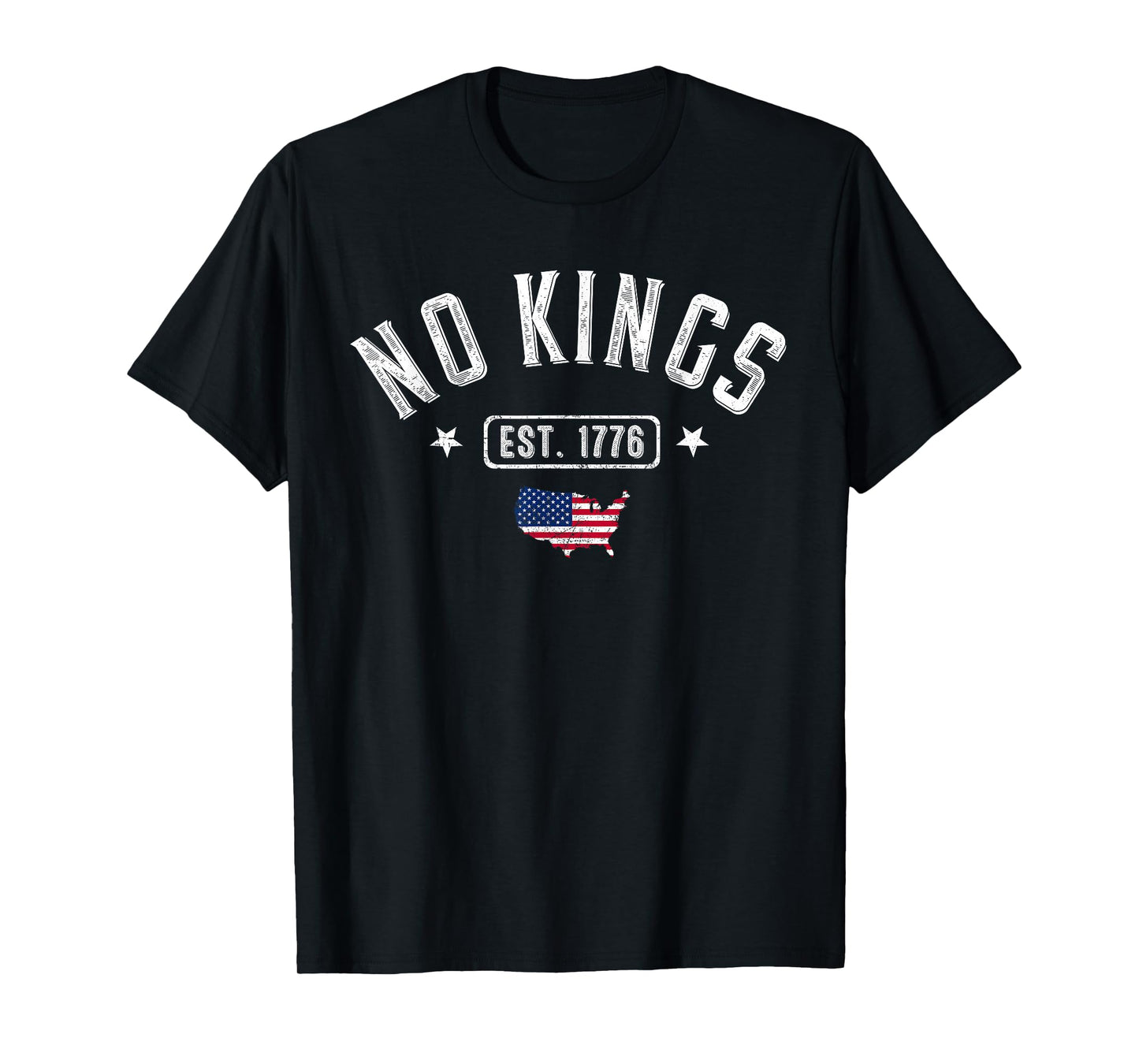 No Kings In America Since 1776 Resist 8647 US Flag Men Women T-Shirt