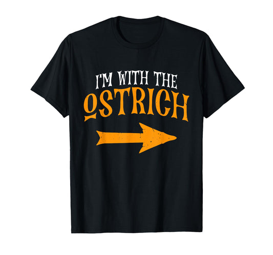 I'm With Ostrich Halloween Costume Funny Couples Ostrich T-Shirt