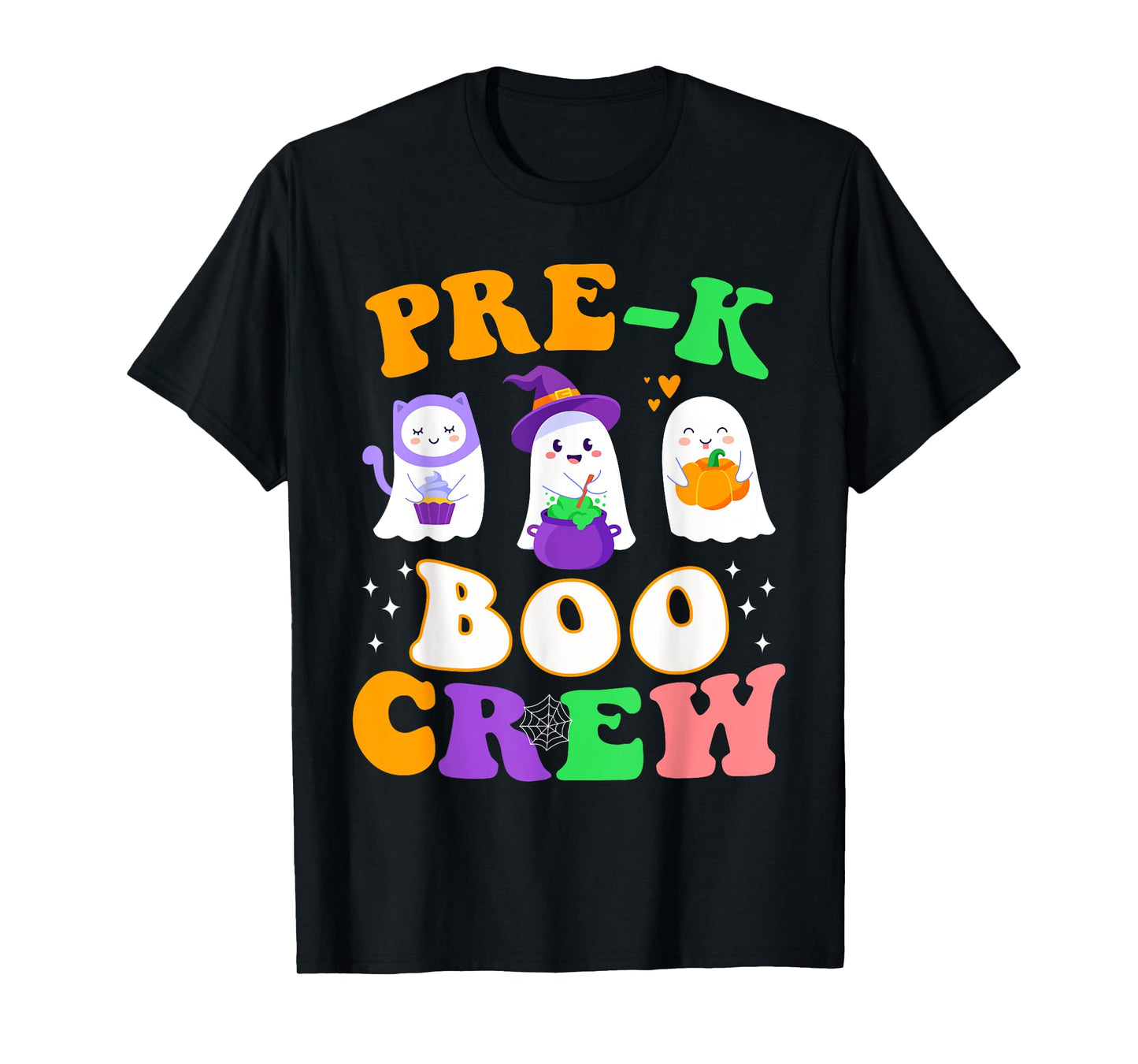 Pre-K Boo Crew Cute Ghost Halloween Costume Teacher Student T-Shirt for Men Women Kids
