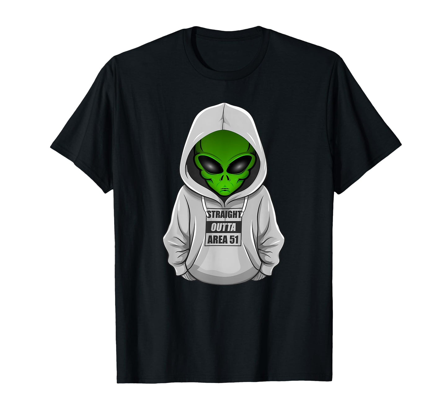 Cool Alien Halloween Costume Hoodie Straight Outta Area 51 T-Shirt