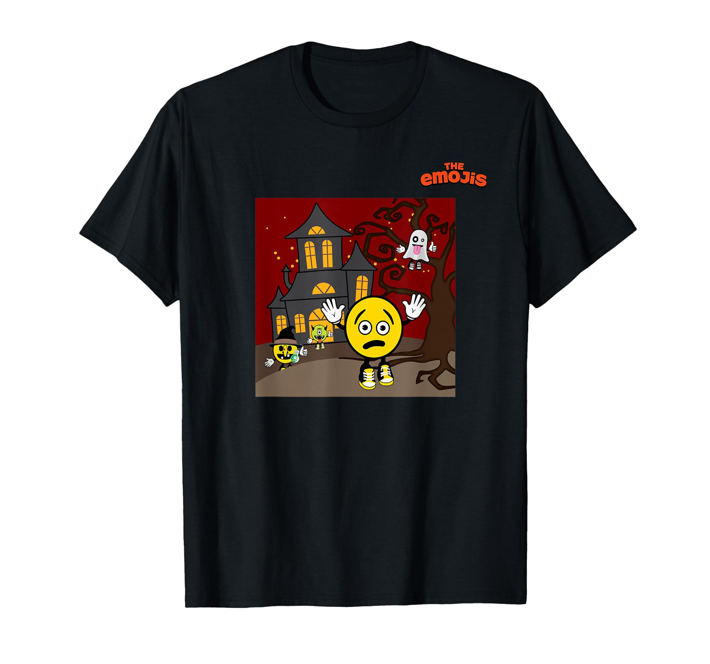 emoji haunted house phantom witch scared face T-Shirt