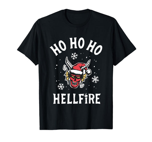 Stranger Things Christmas Ho Ho Hellfire Holiday T-Shirt