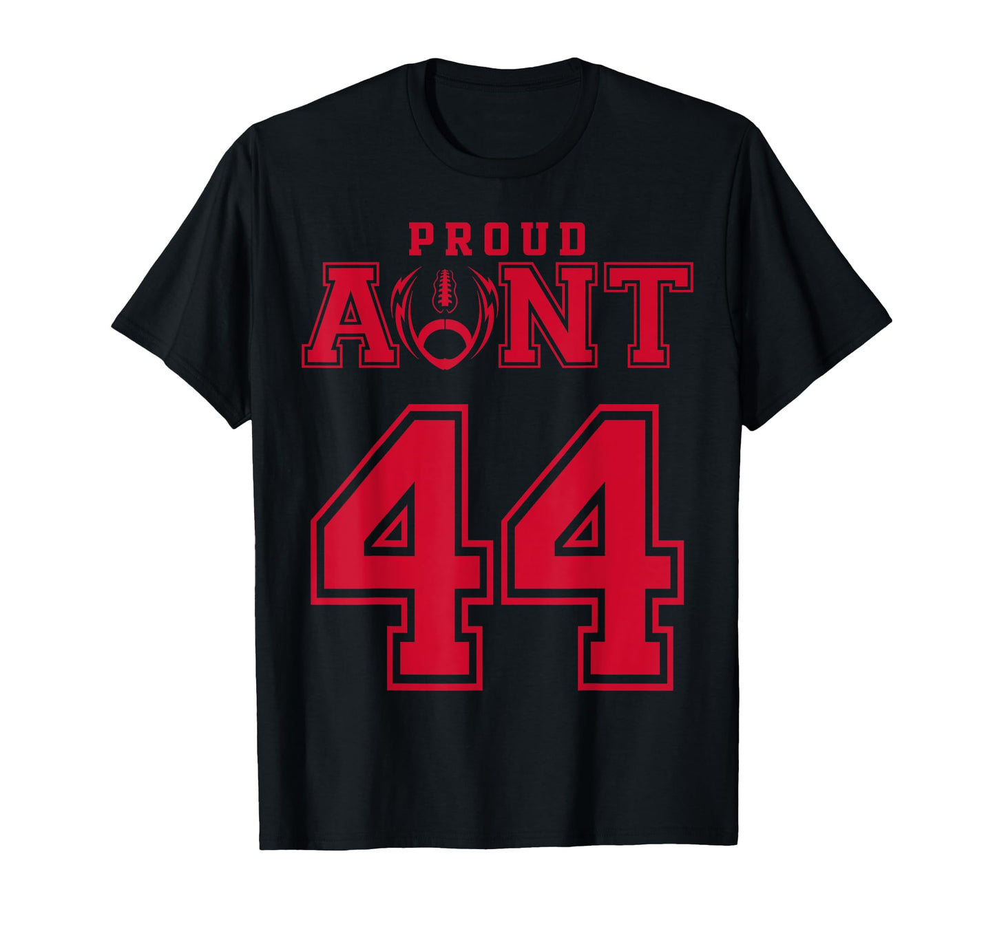 Custom Proud Football Aunt Number 44 R Personalized T-Shirt