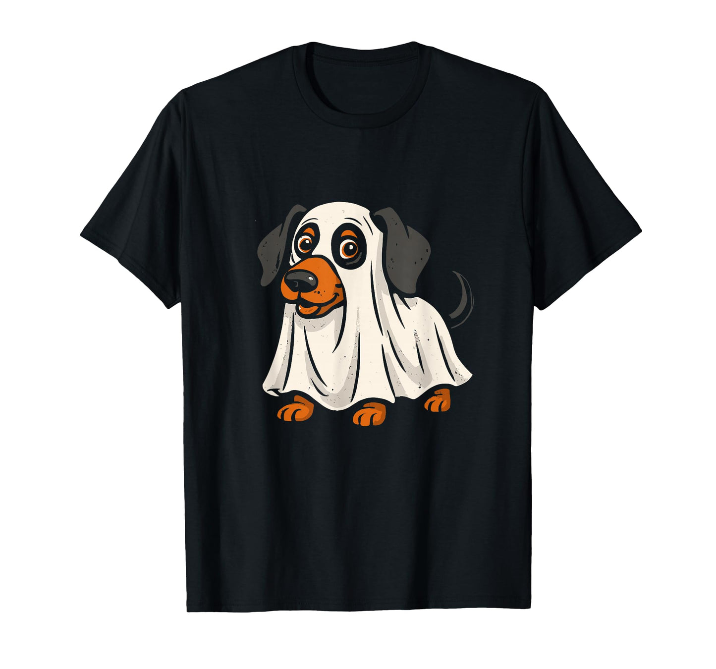 Cute Ghost Dog Halloween Dachshund T-Shirt