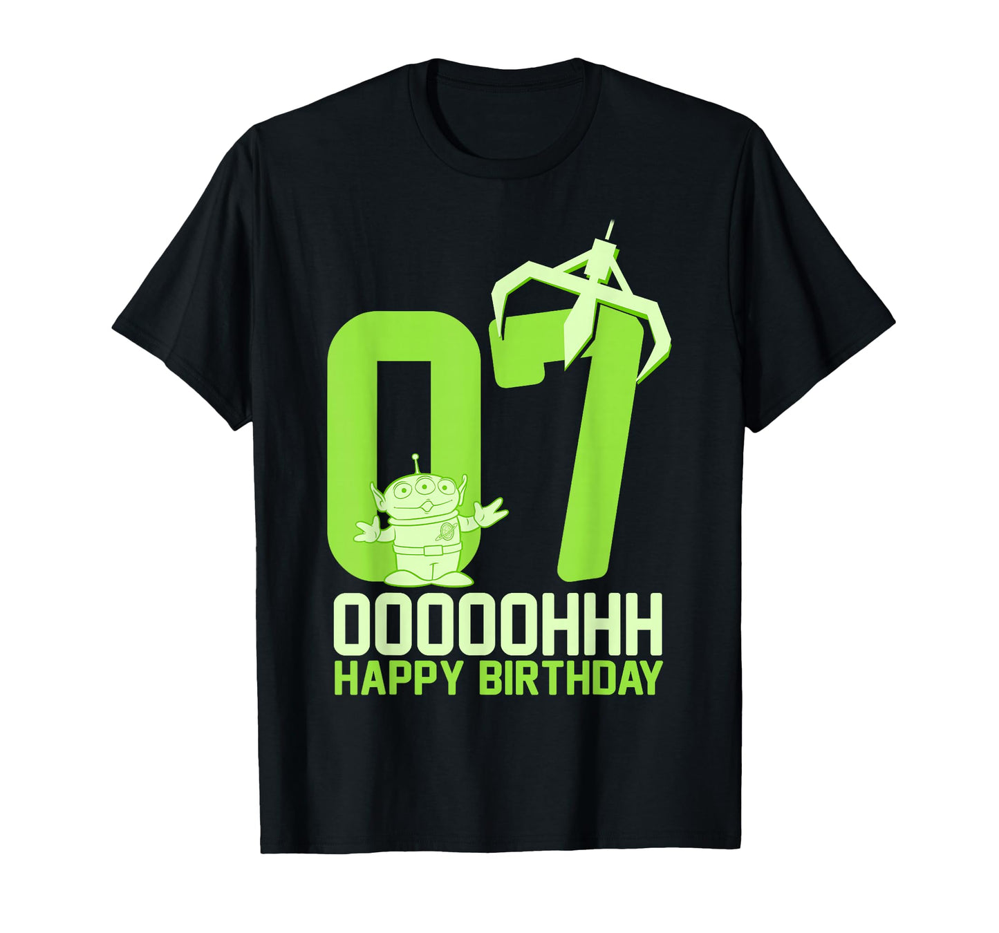 Disney Pixar Toy Story Alien OOOOH Happy 7th Birthday T-Shirt