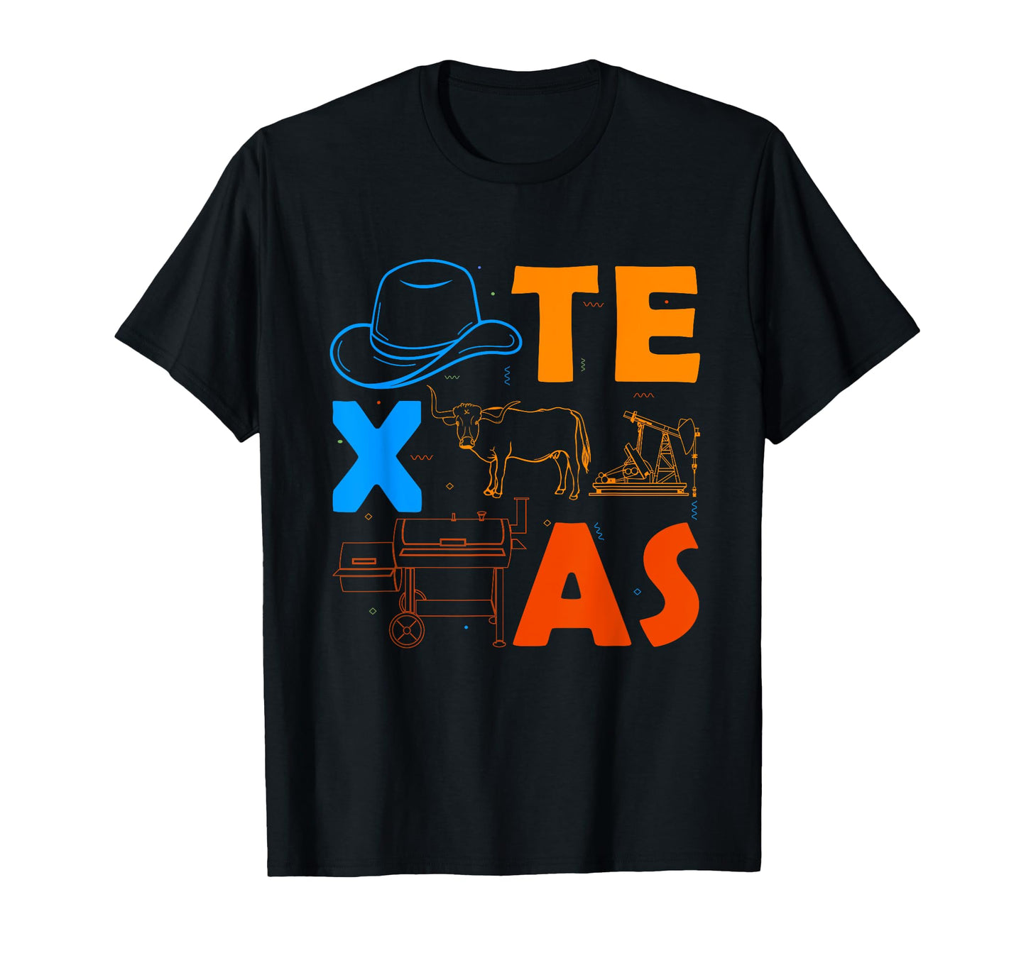Texas Lover Men BBQ Texas Souvenir Cowboy Texas T-Shirt