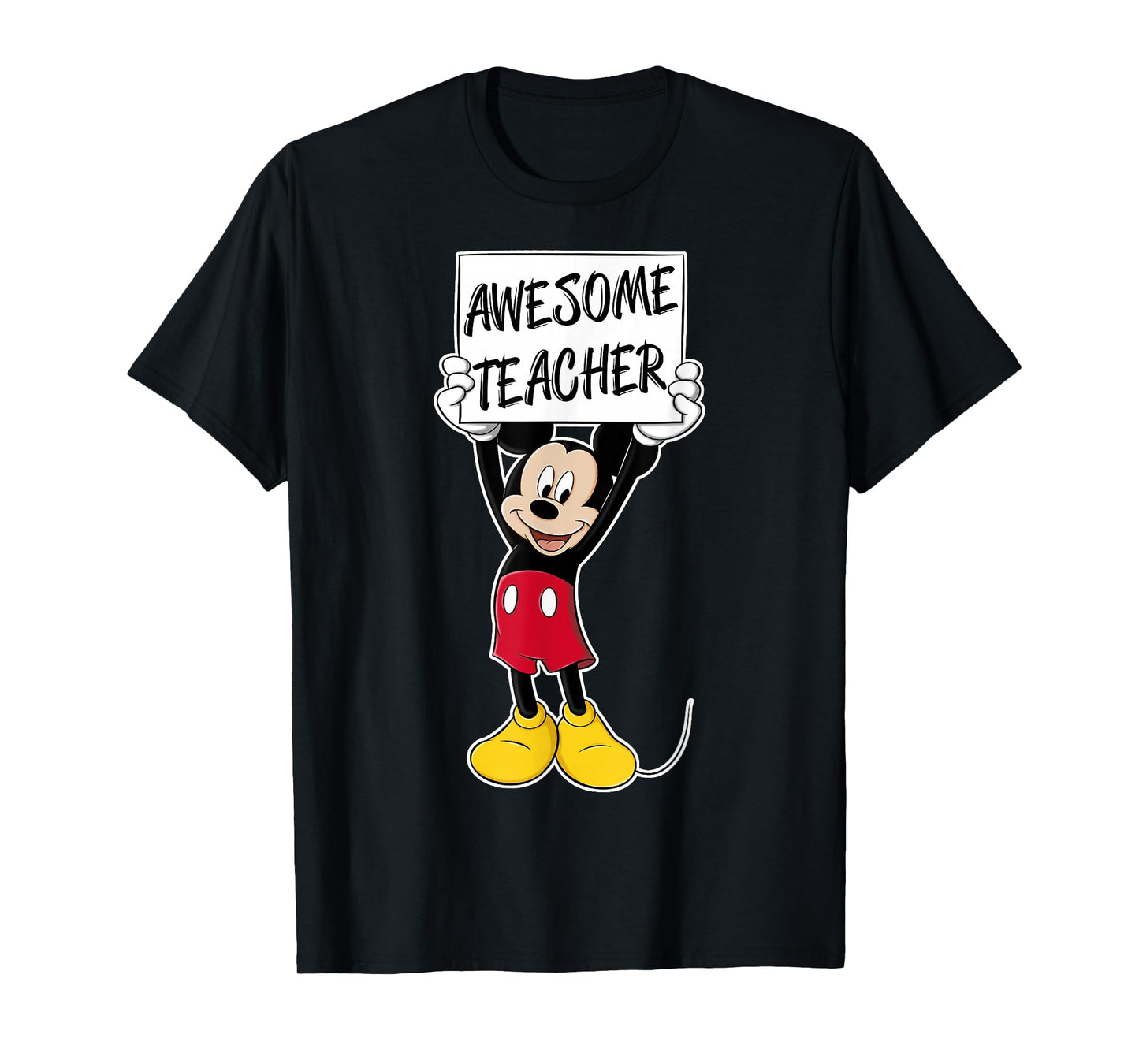 Disney Mickey and Friends Awesome Teacher Vintage Sign T-Shirt