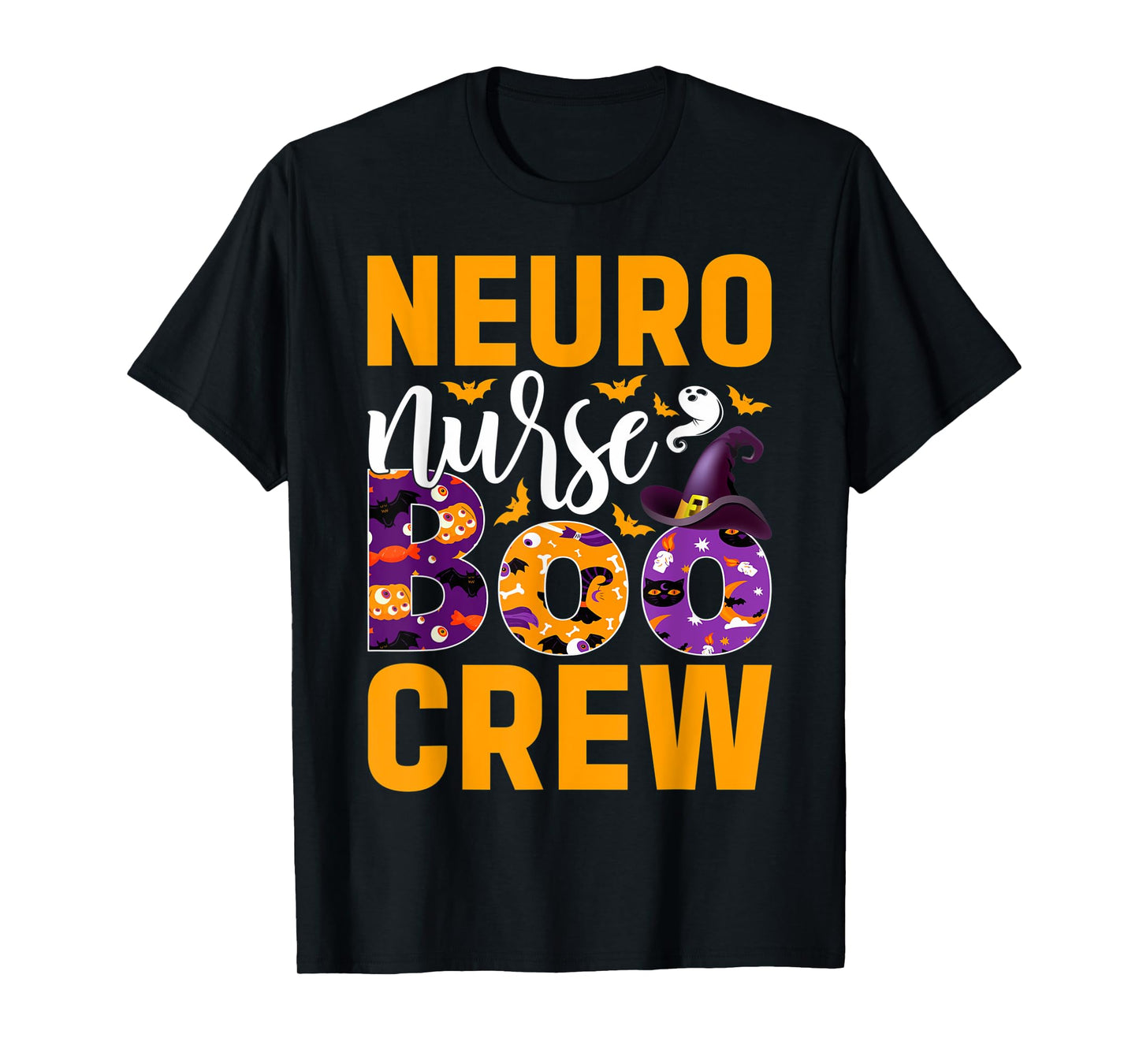 Cute Halloween Neuro Nurse - Boo Crew Nurse T-Shirt