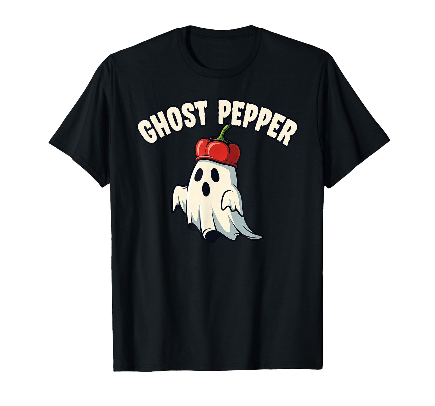 Ghost Pepper Spicy Food Halloween Pun T-Shirt