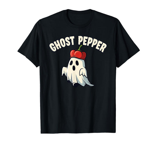 Ghost Pepper Spicy Food Halloween Pun T-Shirt