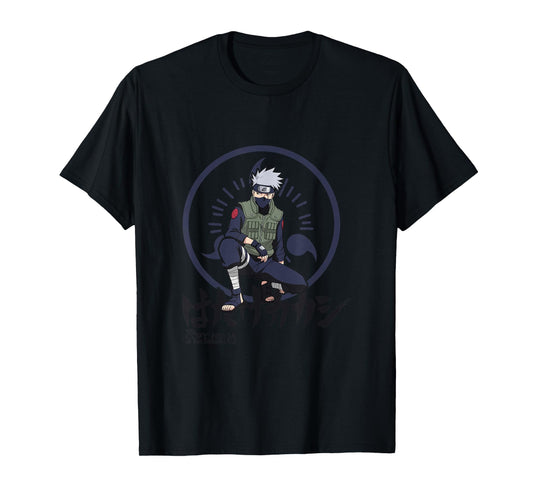 Naruto Shippuden Kakashi Character Kanji T-Shirt Small