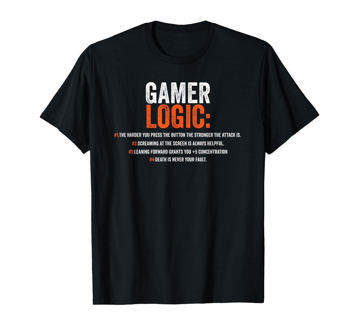 Funny Gamer Logic Saying Motif for Video Players T-Shirt