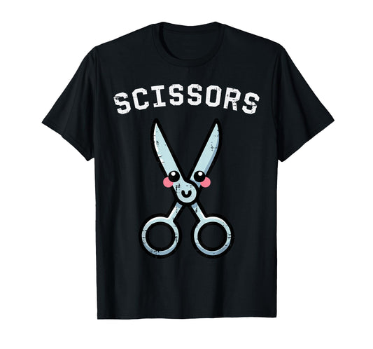 Halloween Scissors Matching Rock Paper Costume Women Men Kid T-Shirt