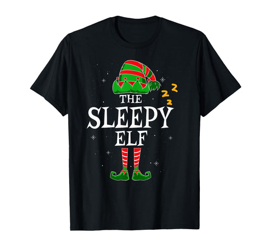 The Sleepy Elf Group Matching Family Christmas Holiday Funny T-Shirt