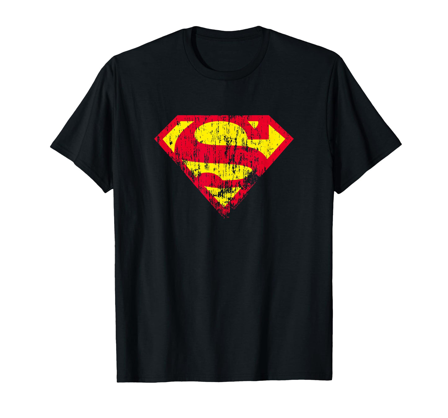 Superman Classic Logo Distressed T Shirt T-Shirt