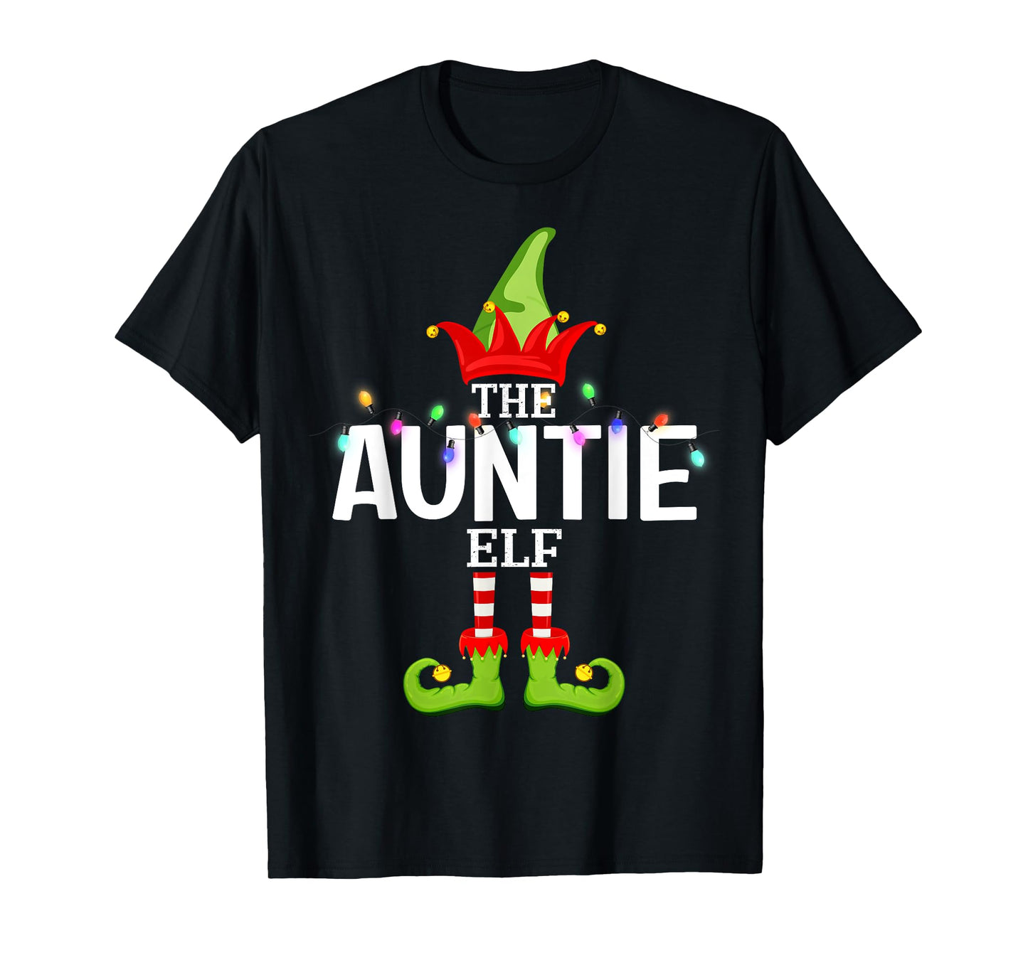 The Auntie Elf Christmas Matching Pajamas T-Shirt