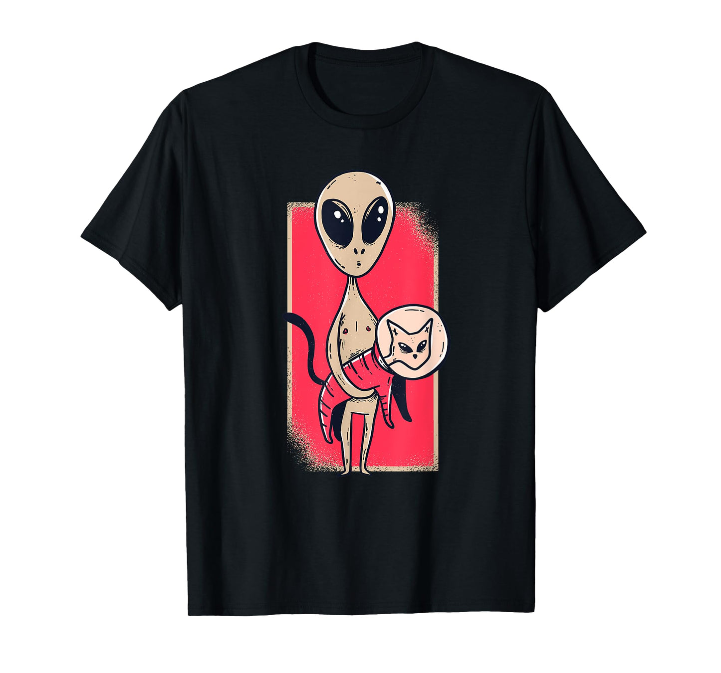 Cute Alien Holding A Pet Cat Graphic T-Shirt for Men Women