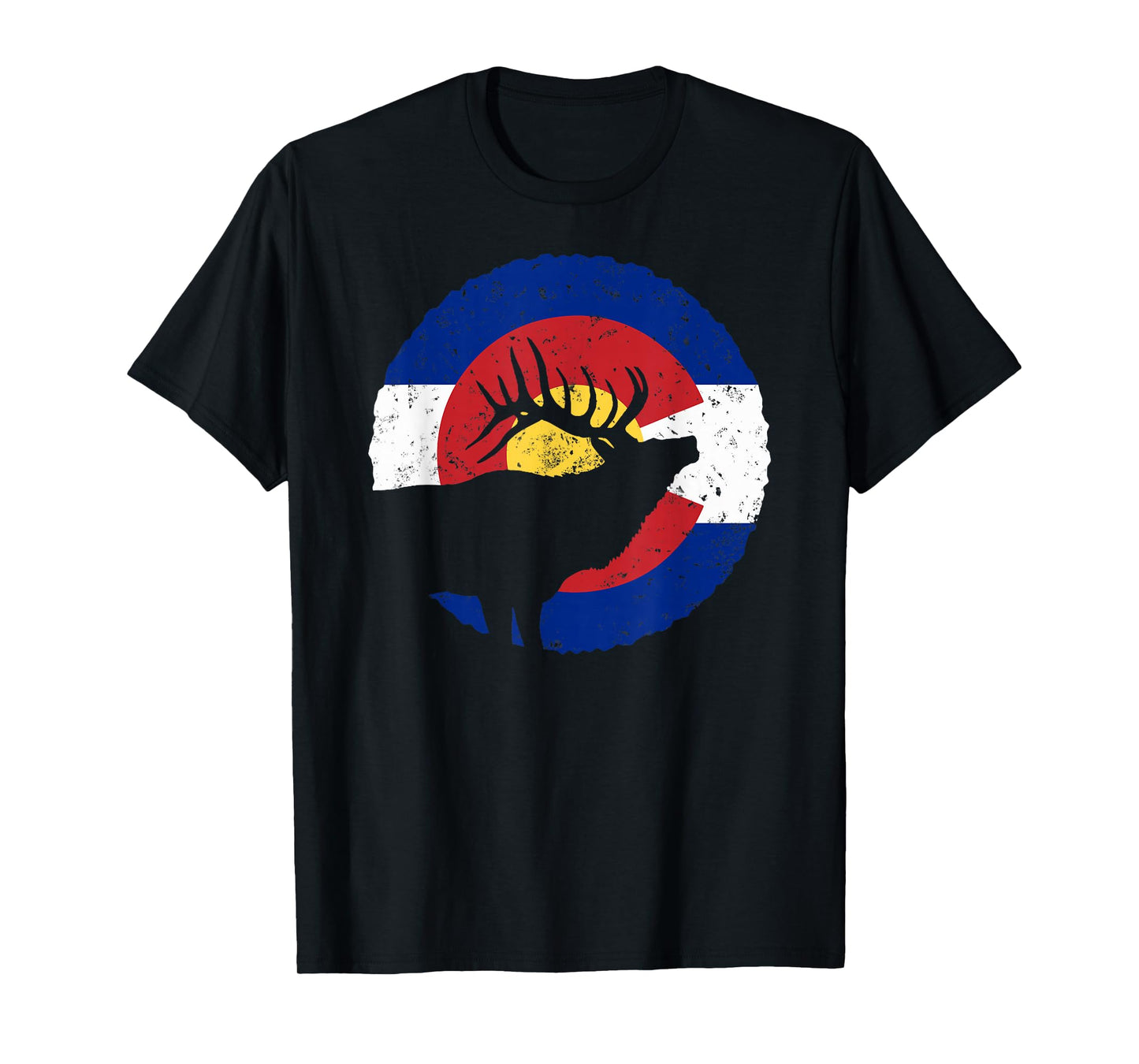 Colorado Elk Hunting: CO State Flag Hunter T-Shirt