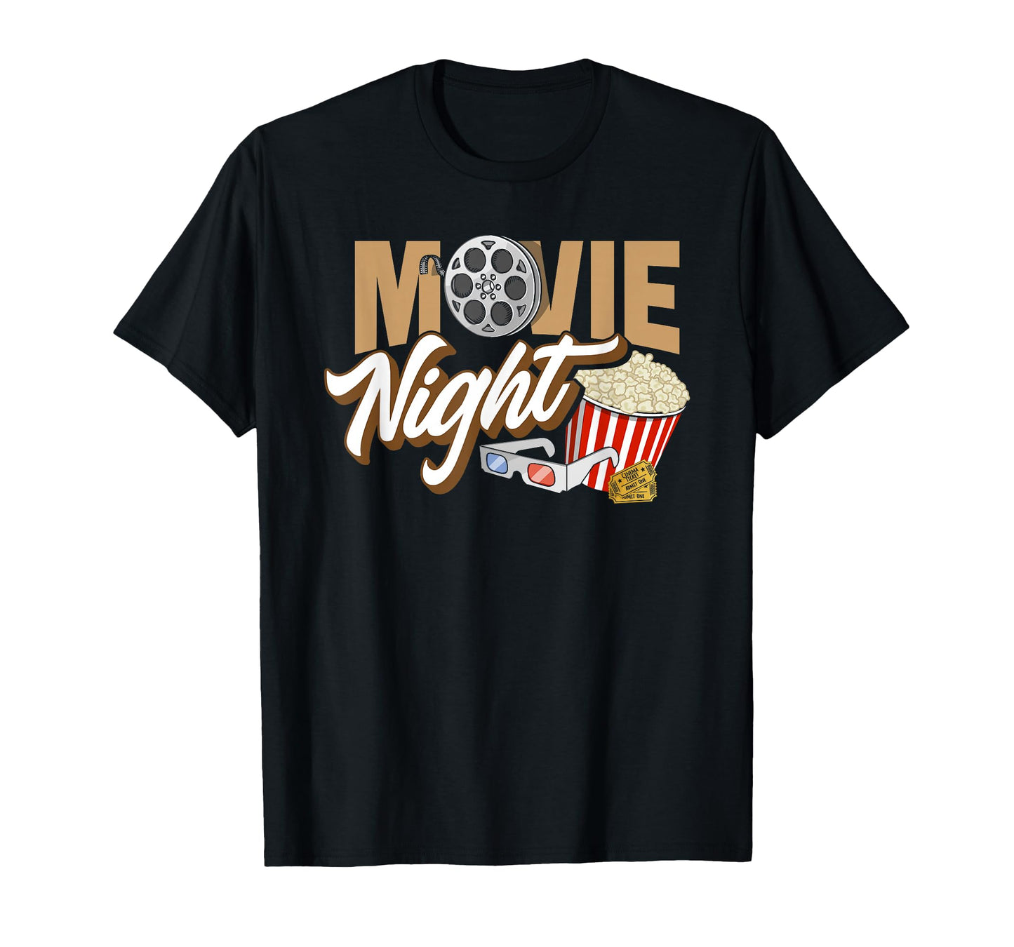 Movie Night - Popcorn Movies Cinema Family T-Shirt