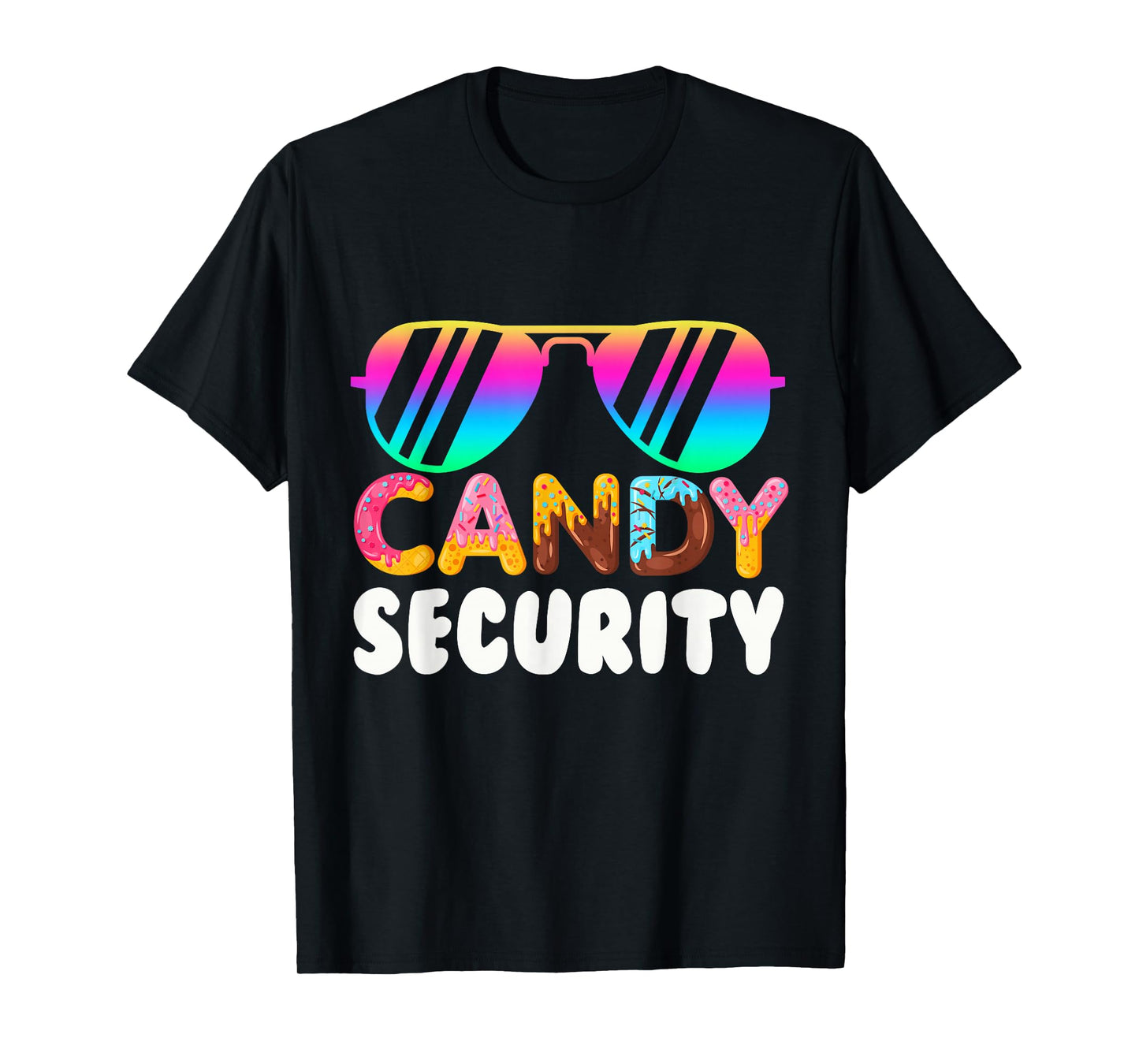 Candyland Candy Security Funny Candy Halloween Costume Adult T-Shirt
