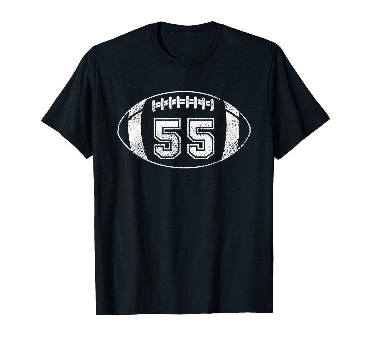 Football Player #55 Football Mom Dad Jersey 55 Varsity Team T-Shirt