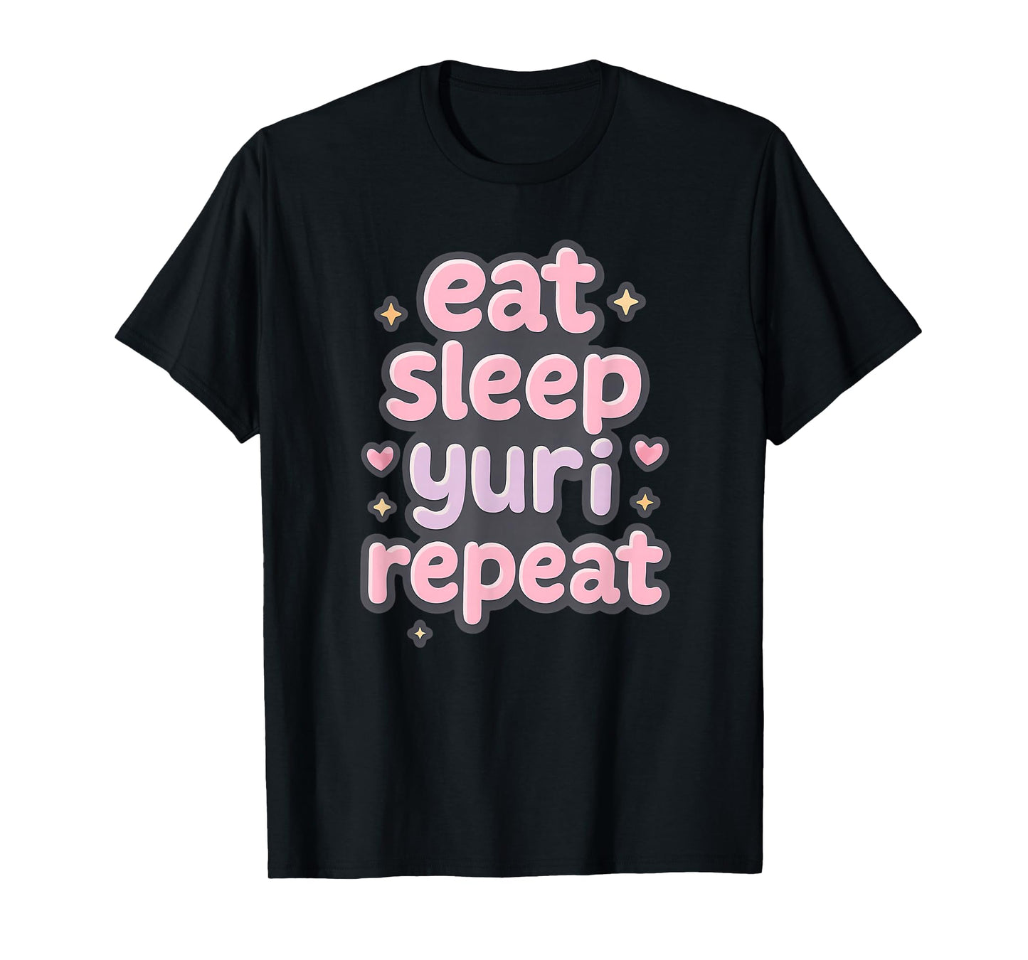 Eat Sleep Yuri Repeat Japanese Girl's Love Manga Yaoi T-Shirt