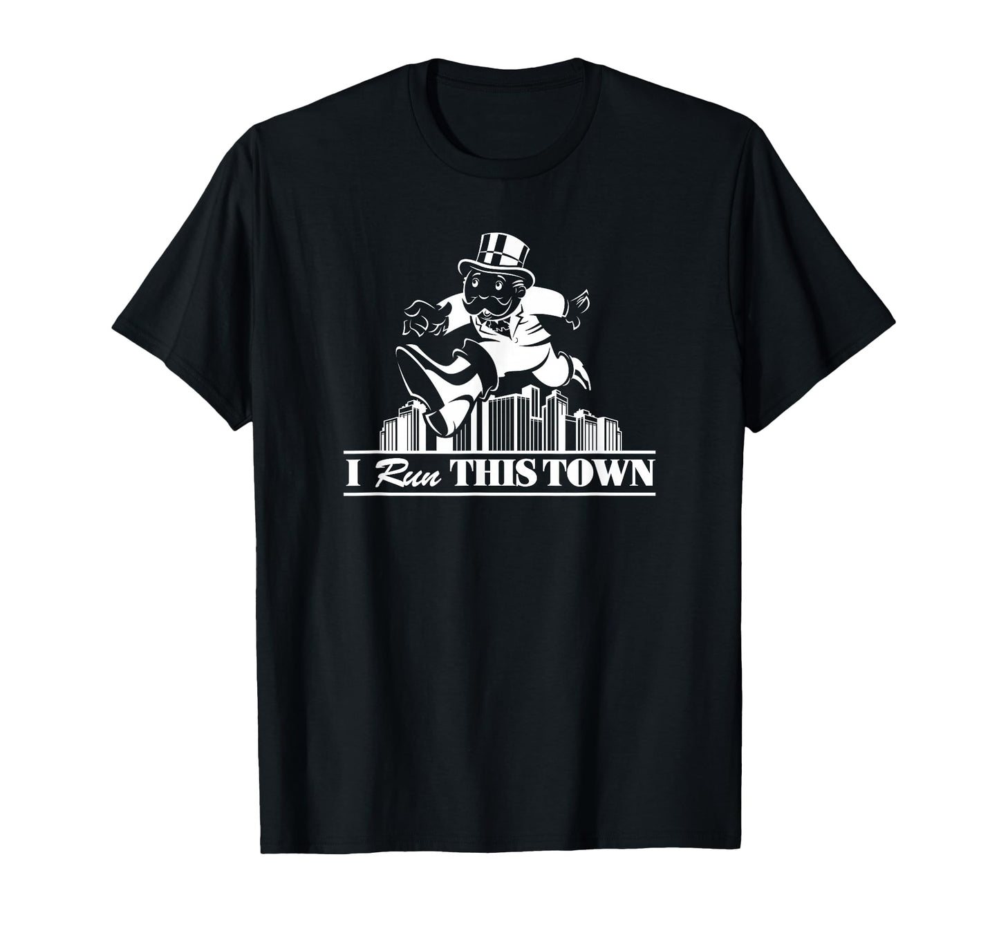 Monopoly Mr. Monopoly I Run This Town Funny Classic T-Shirt