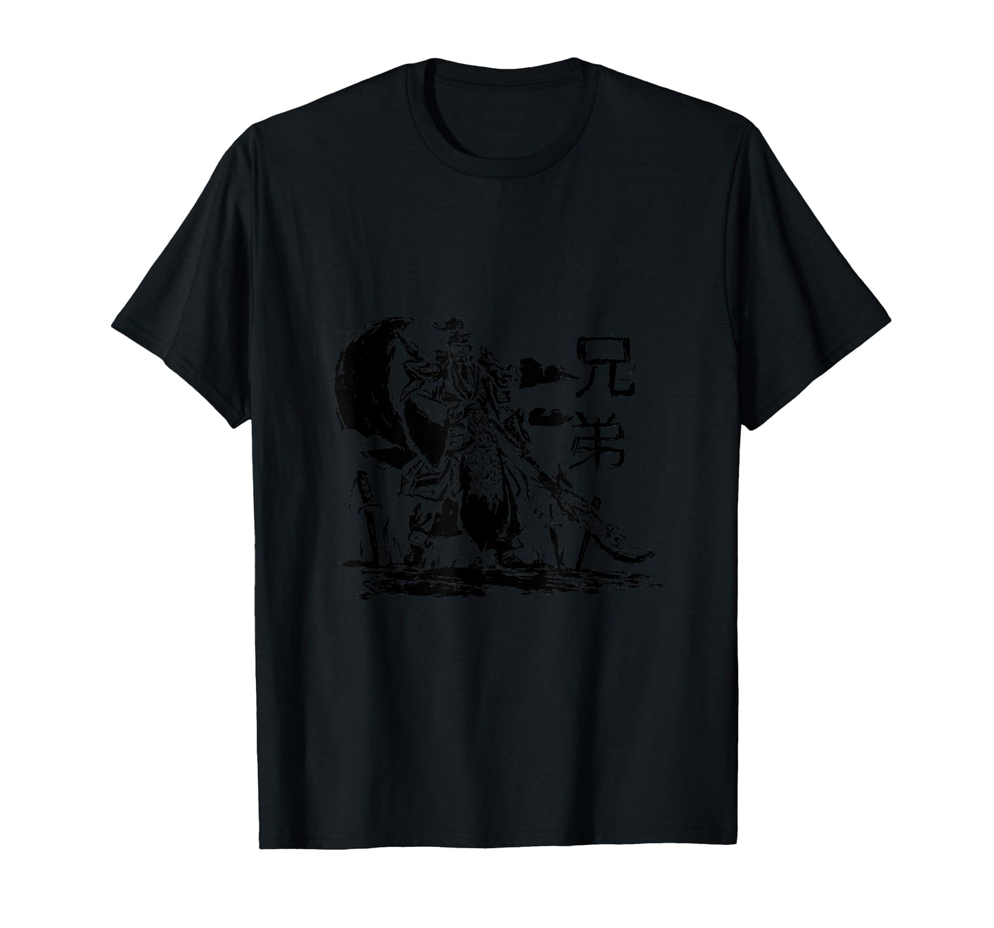 Guan Yu Chinese Warrior Sketch Design T-Shirt
