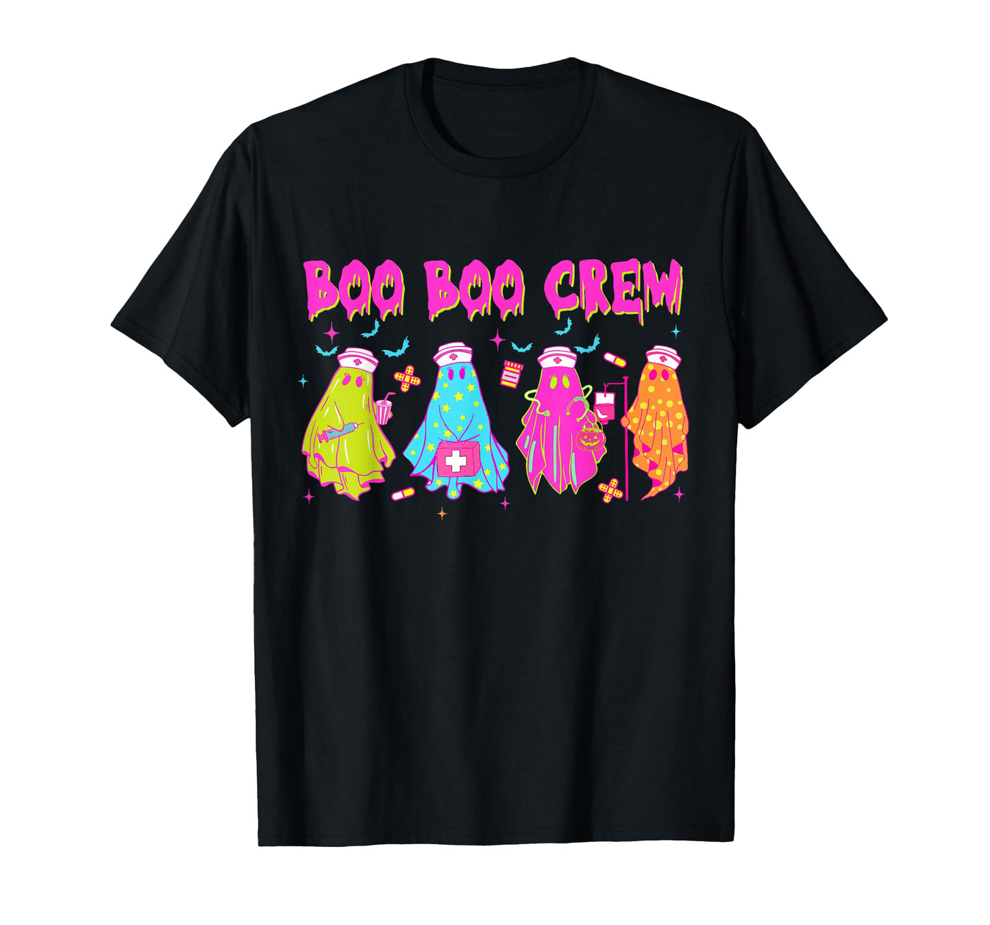 Ghost Nurse Halloween Boo Crew Registered Nursing Student T-Shirt