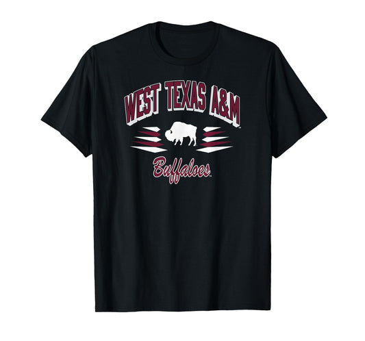 West Texas A&M Buffaloes Retro Diamond Black T-Shirt