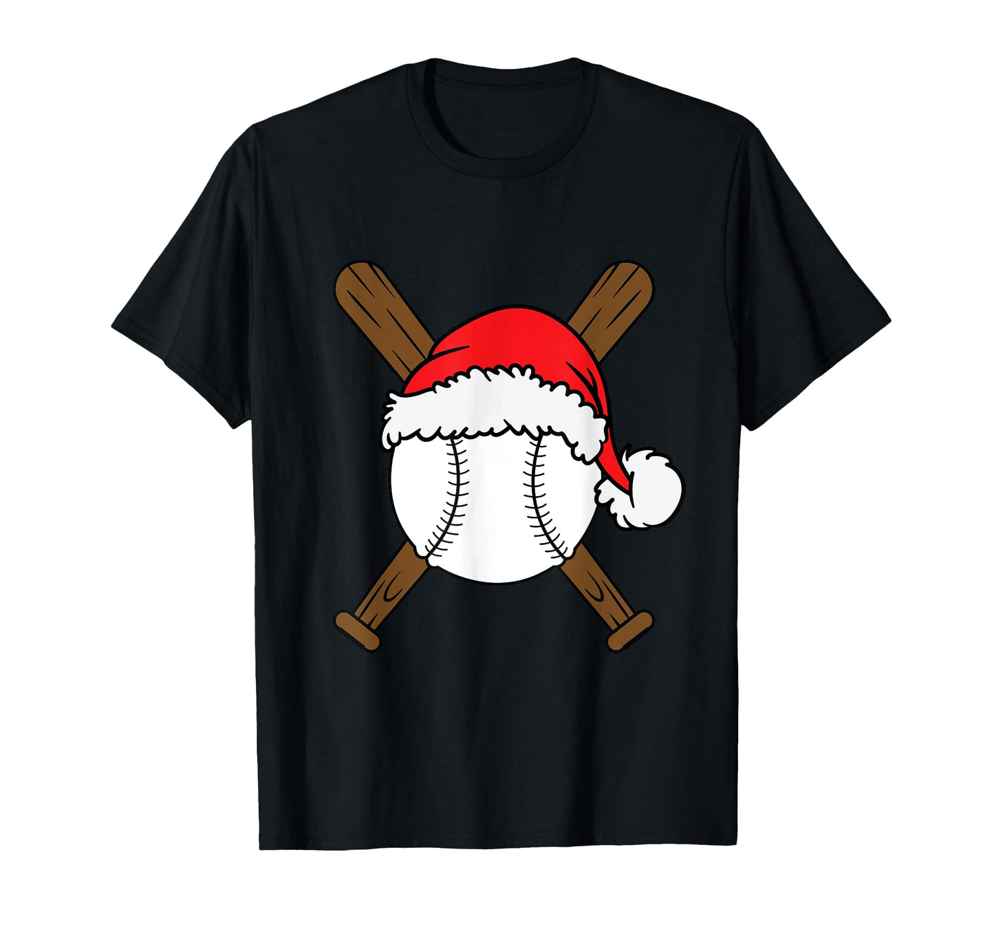 Christmas Baseball Player Santa Sports Design For Men Boys T-Shirt