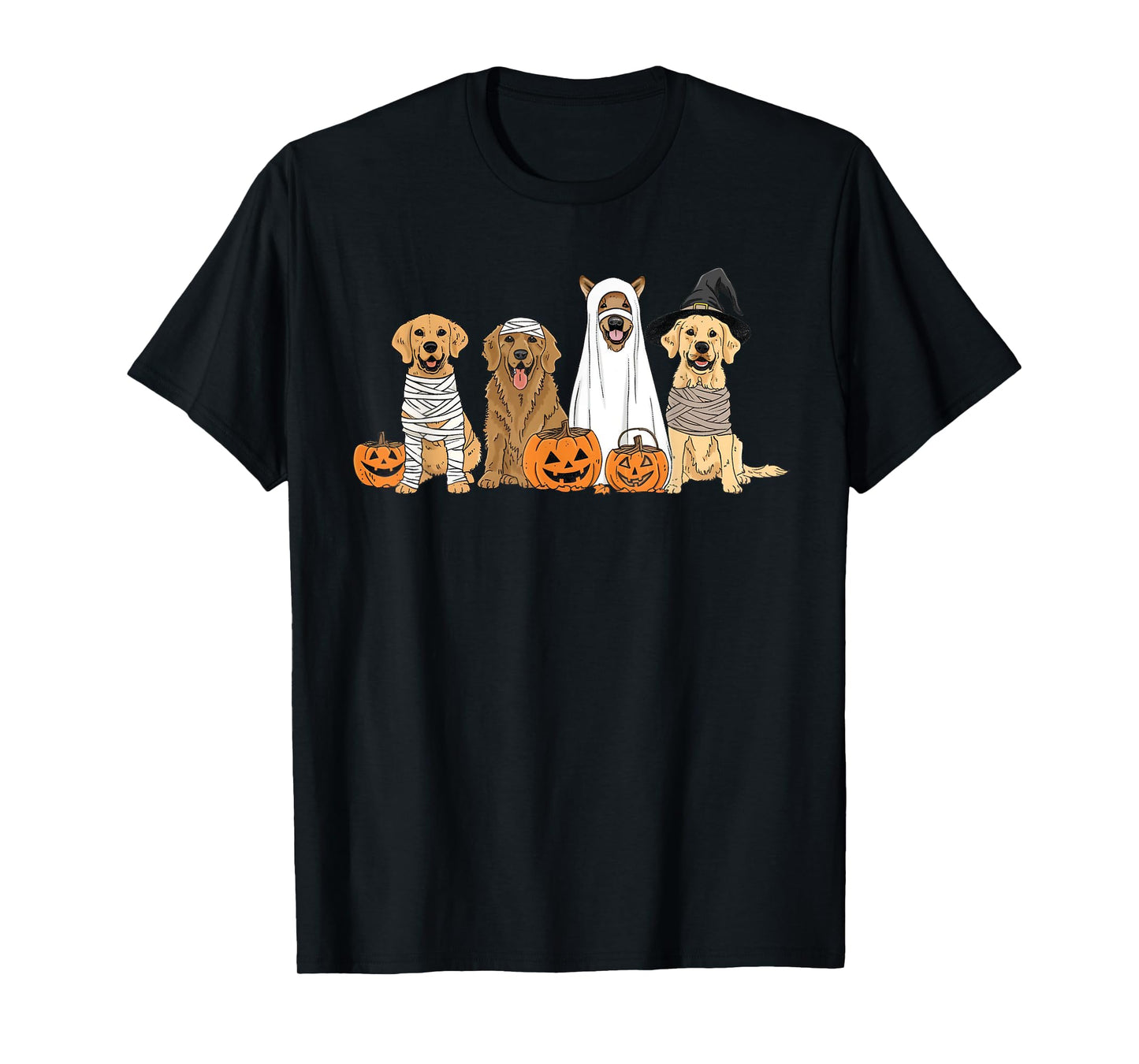 Golden Retriever Ghost Dog Halloween Costume Men Women Kids T-Shirt