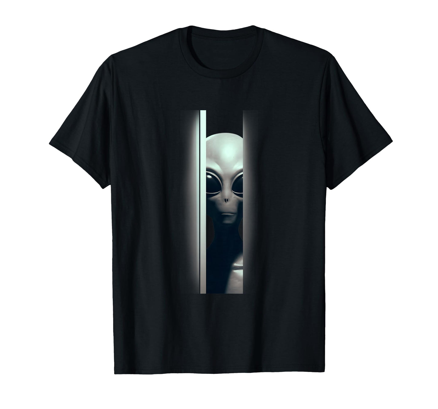 Alien Peeking Zeta-Reticuli Ufonaut UFO Abduction Sci-fi T-Shirt