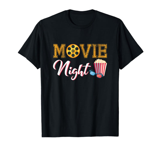 Movie Night Funny Movie and Theater Apparel for Teens Kids T-Shirt
