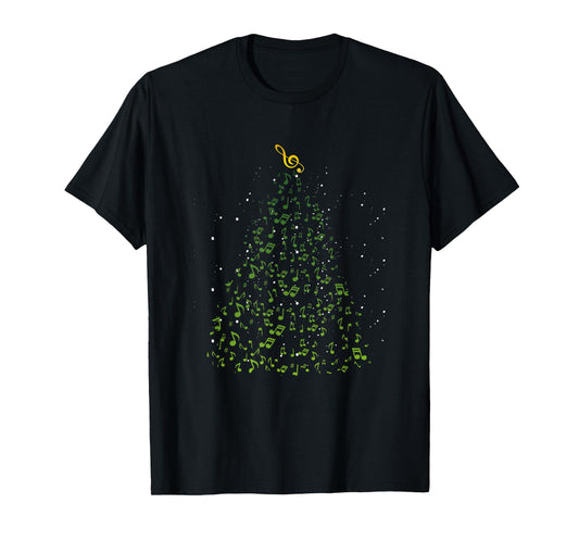 Musical Notes Funny Music Lover Musician Christmas Apparel T-Shirt