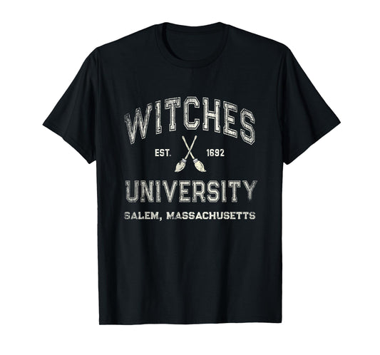 Funny WITCHES Wiccan UNIVERSITY Salem Massachusetts Witch T-Shirt