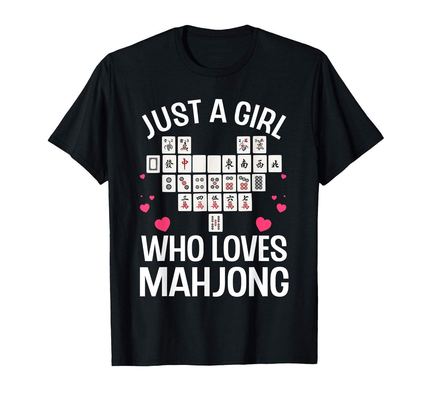 Funny Mahjong Design For Girls Women Chinese Mahjong Players T-Shirt